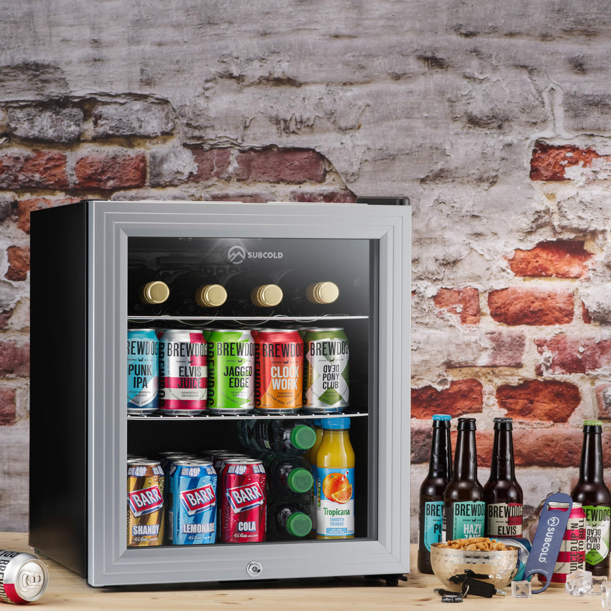 Subcold Super50 LED Beer Fridge | 55 Cans | 3-18°C | Glass Door