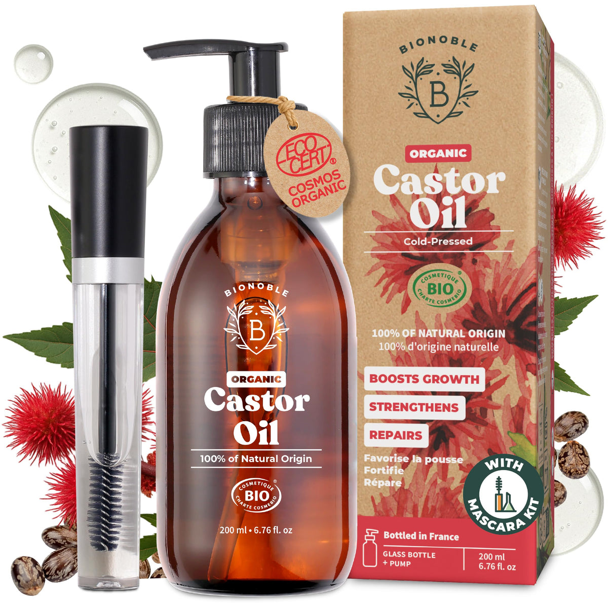BIONOBLE Organic Rosemary Oil for Hair Growth - Hair Loss, Volume - 50ml