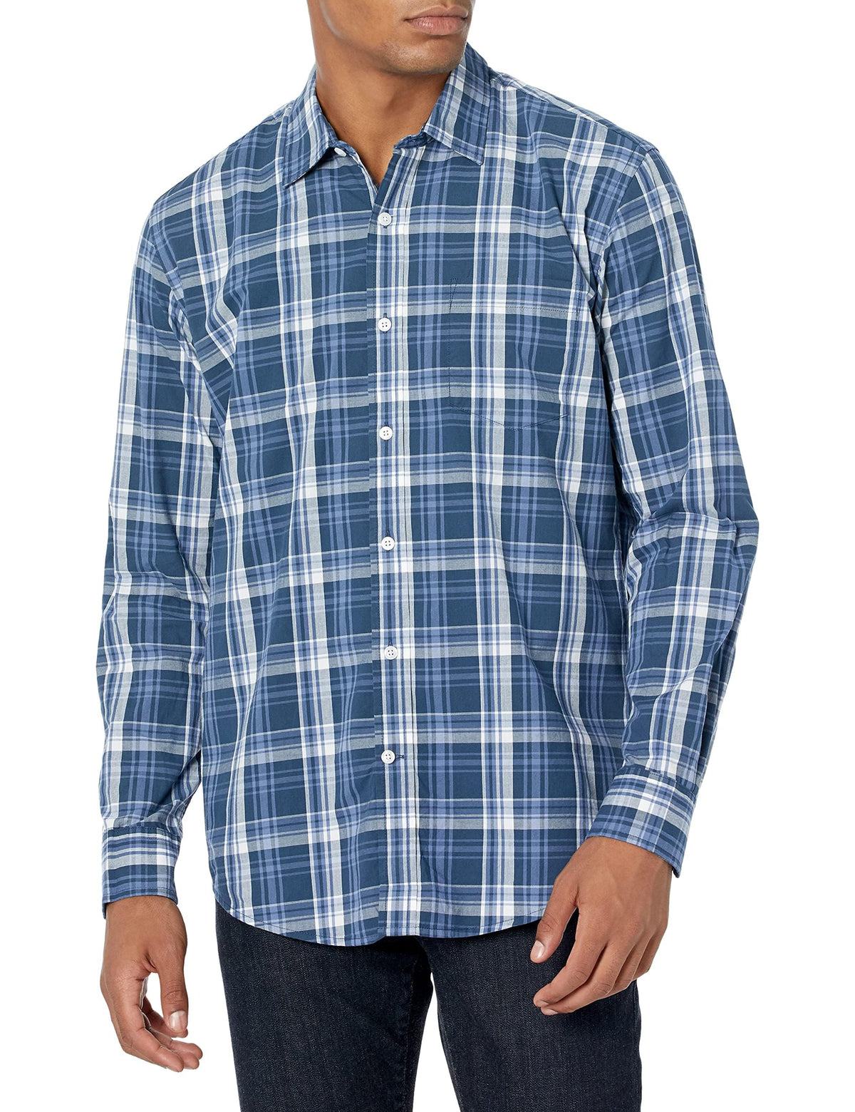 Amazon Essentials Men's Long-Sleeve Casual Poplin Shirt
