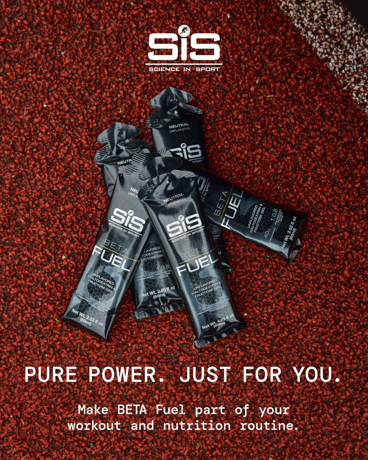 Science in Sport BETA Fuel Gels, Strawberry & Lime, 6 x 60ml