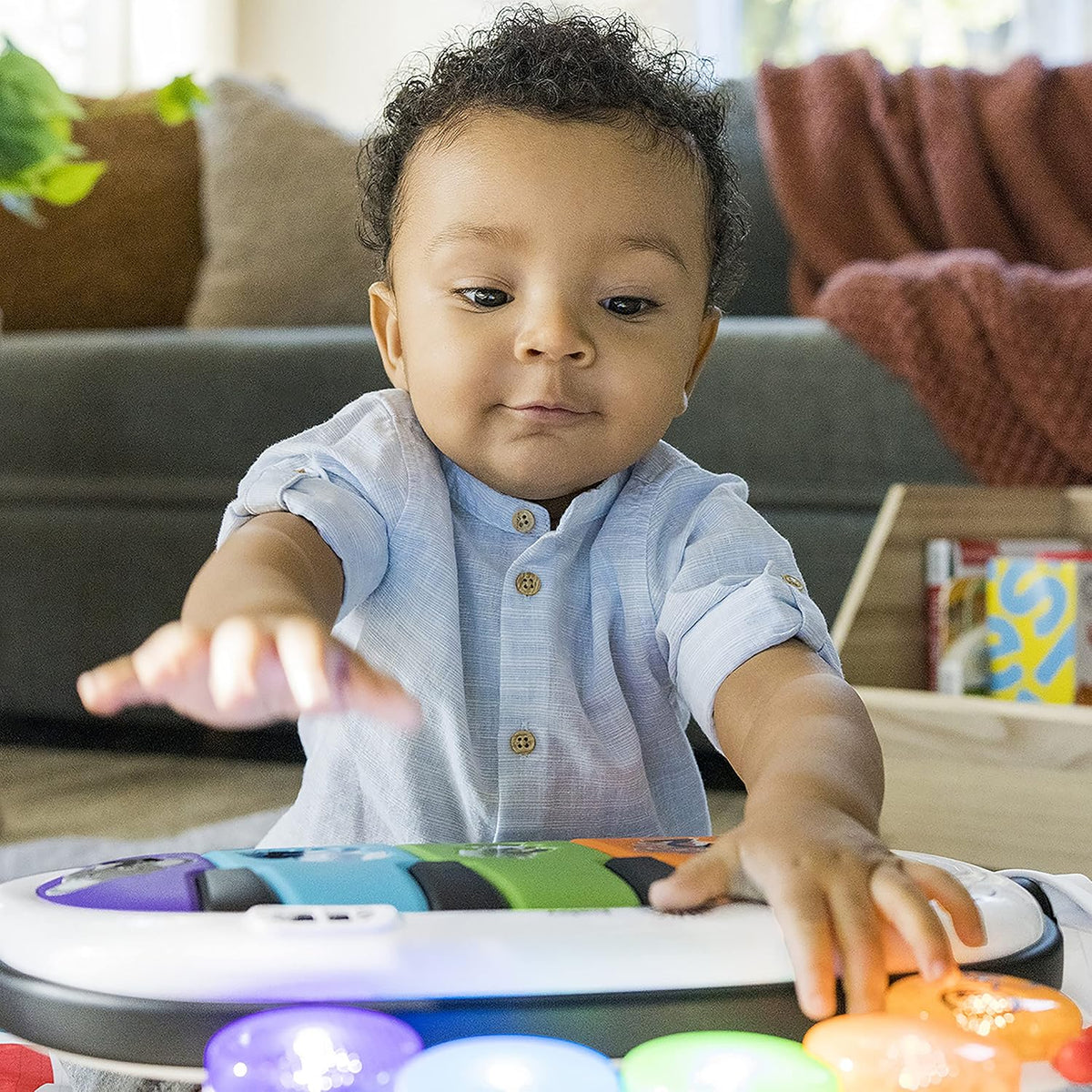 Baby Einstein 4-in-1 Kickin Tunes Play Gym, Tummy Time Baby Play Mat with Kick Piano, Music & Language Discovery, Sensory Toys, Lights & Sounds, for Newborns & Up