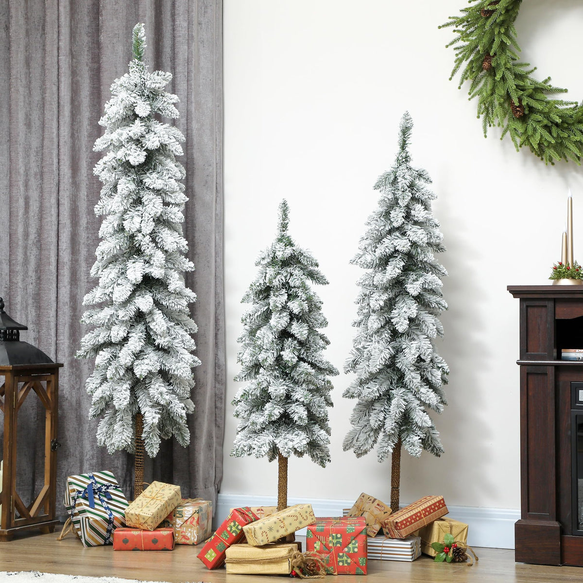 HOMCOM 6 ft Artificial Christmas Tree, 1814 Realistic Dense Branches, Green