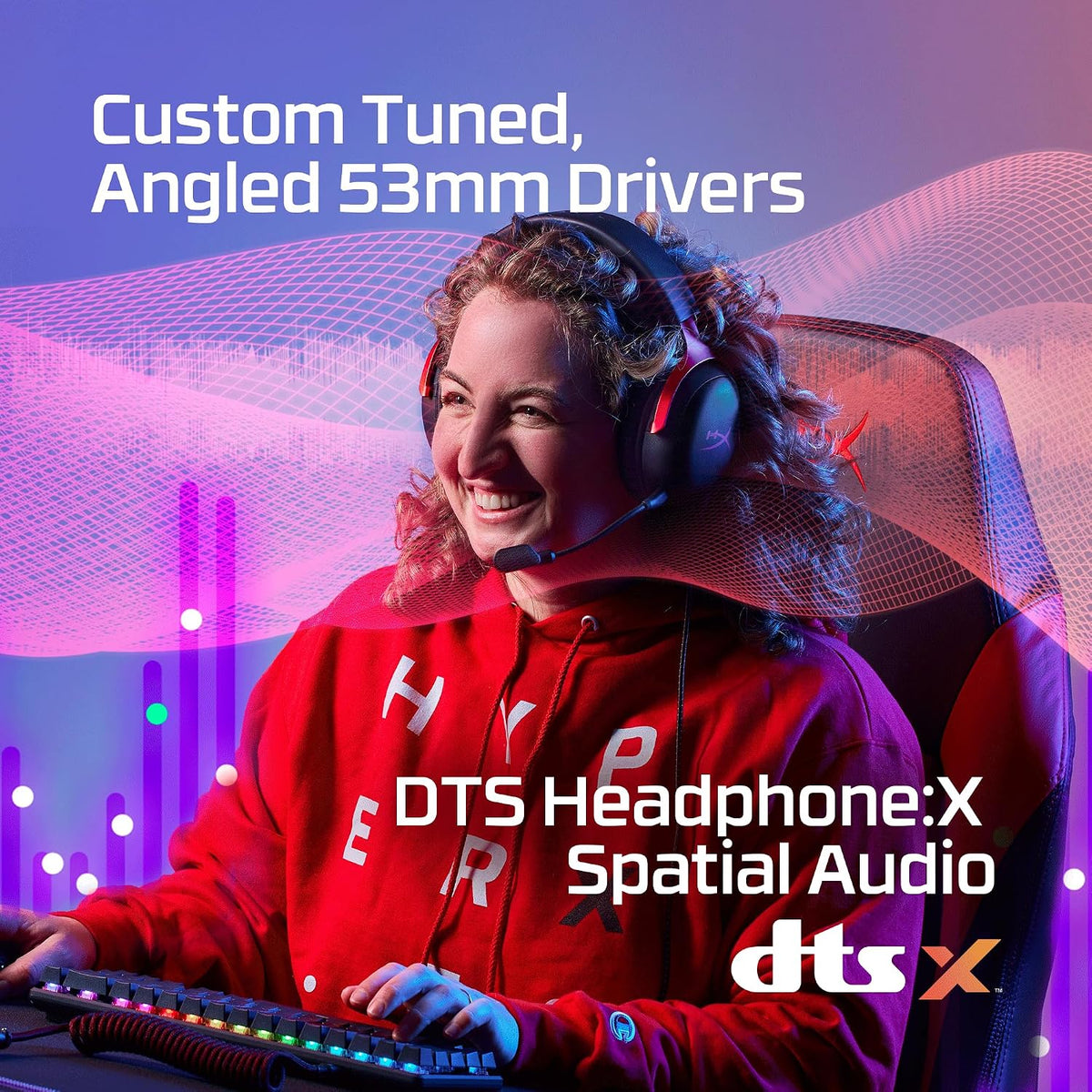 HyperX Cloud III – Wired Gaming Headset, PC, PS5, Xbox Series X|S, Angled 53mm Drivers, DTS, Memory Foam, Durable Frame, Ultra-Clear 10mm Mic, USB-C, USB-A, 3.5mm, Black/Red