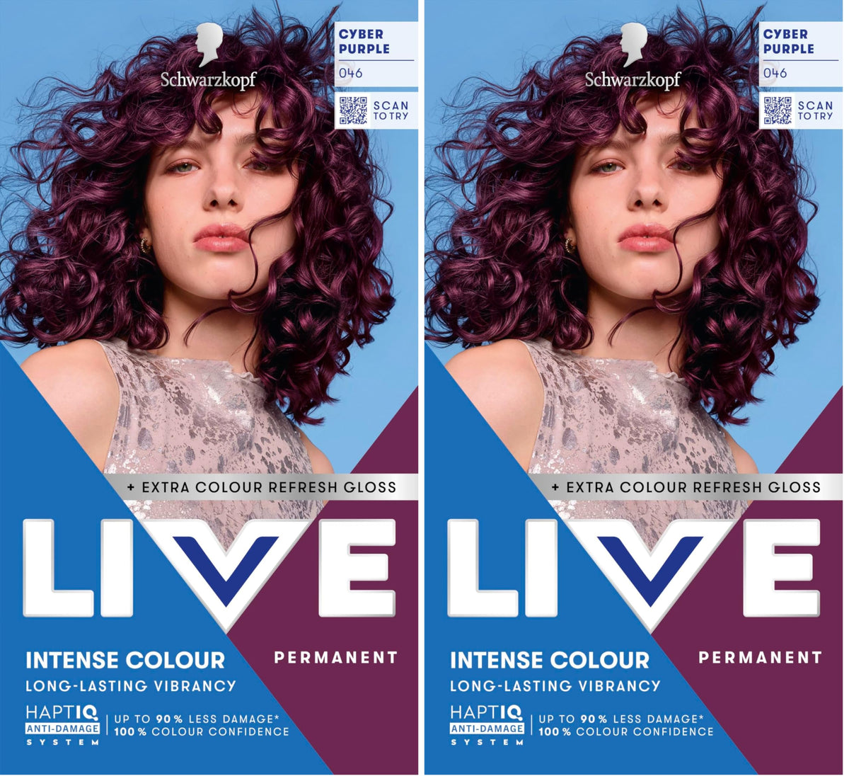 Schwarzkopf LIVE Intense Colour Hair Dye, 099 Deep Black