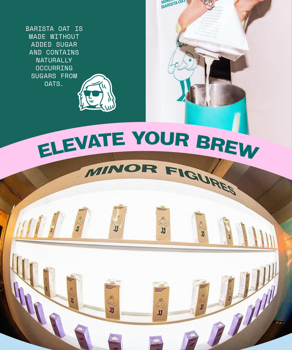 Minor Figures Barista Oat (Organic) – Perfect for Smooth, Silky Coffees – Vegan – Non-Dairy – Shelf-Stable – 1L x 6 Cartons