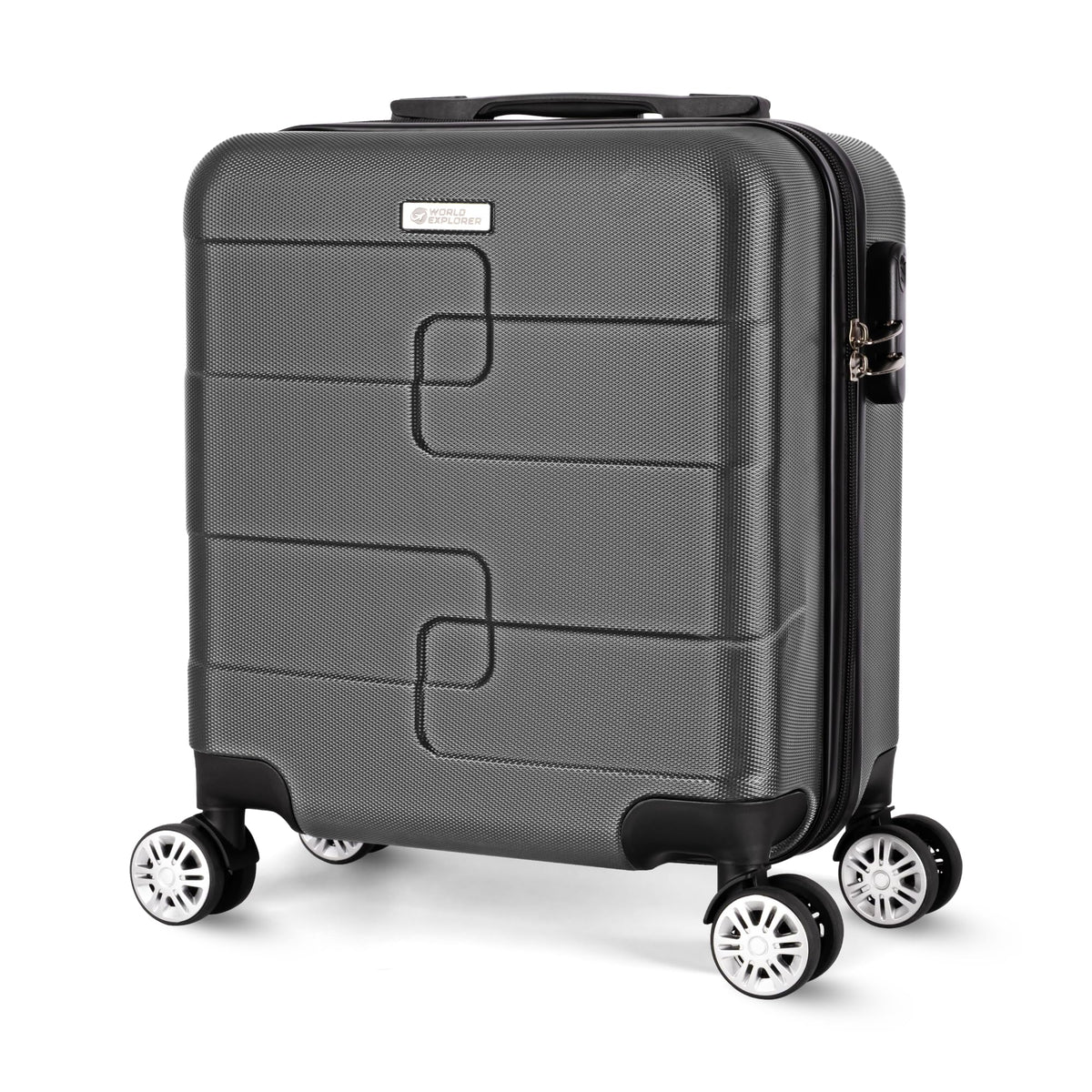 WORLD EXPLORER Cabin Suitcase 55x40x20cm, 34L Carry-On Cabin Bag, Dark Grey