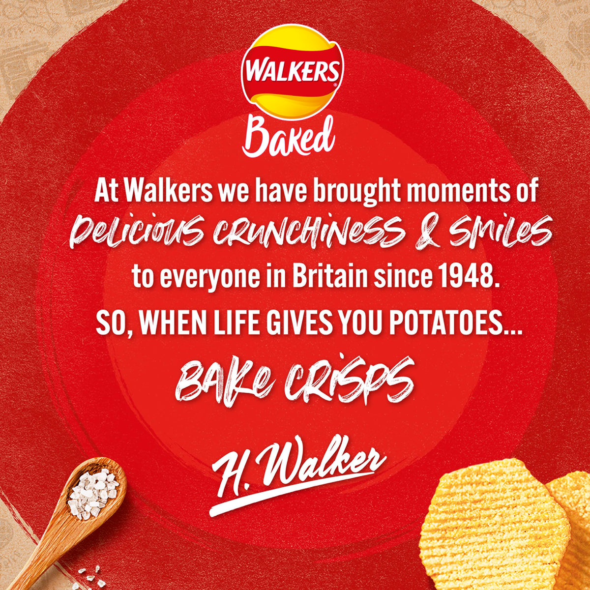 Walkers Baked Snacks Sea Salt 6 x 22g