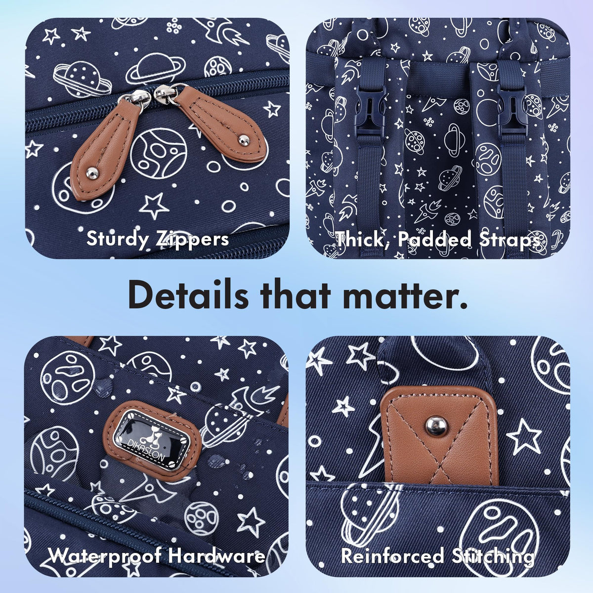 Dikaslon Baby Changing Bags Backpack, Large Baby Bag, 19 Pockets, Outdoors