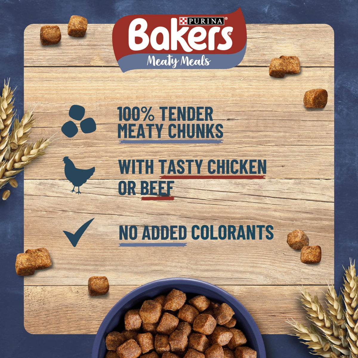 BAKERS Superfoods Small Dog Adult Dry Dog Food Chicken 1.1kg (Pack of 5)