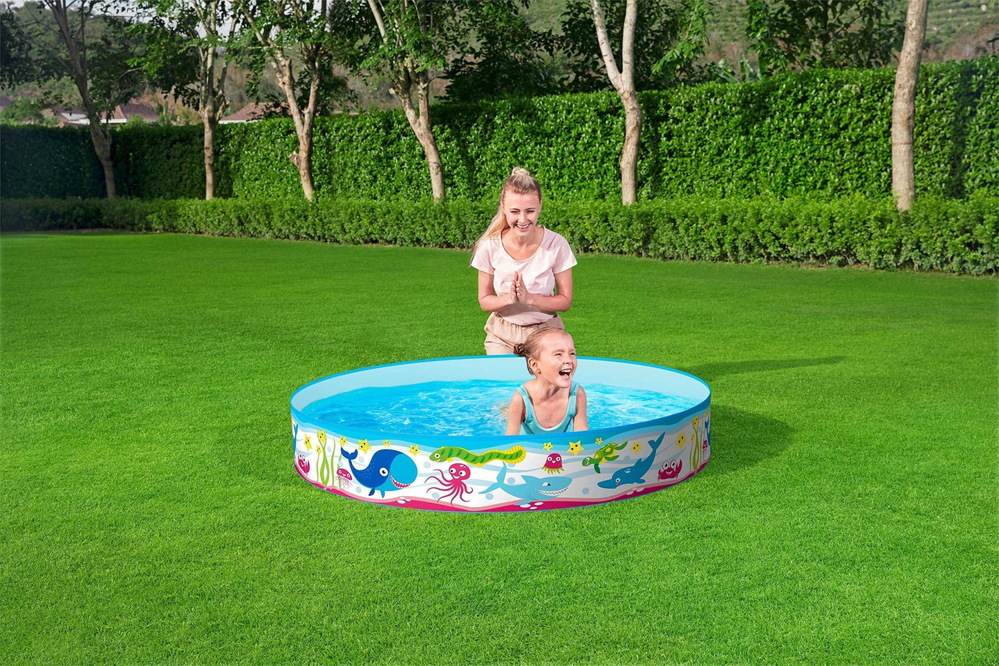 Bestway Sea Creature Kids Paddling Pool — 48 inch Round, 219 Litres | Toddlers & Children