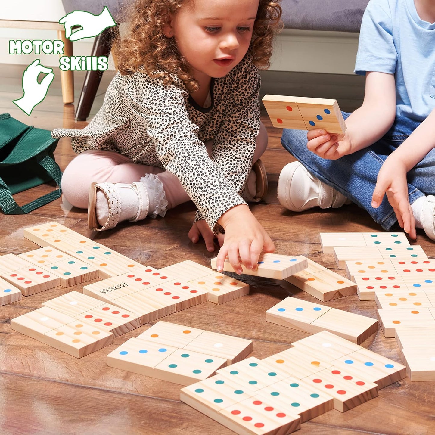 Jaques of London Wooden Giant Dominoes | Garden Games for Kids | Dominoes for Children | Outdoor Games | Since 1795