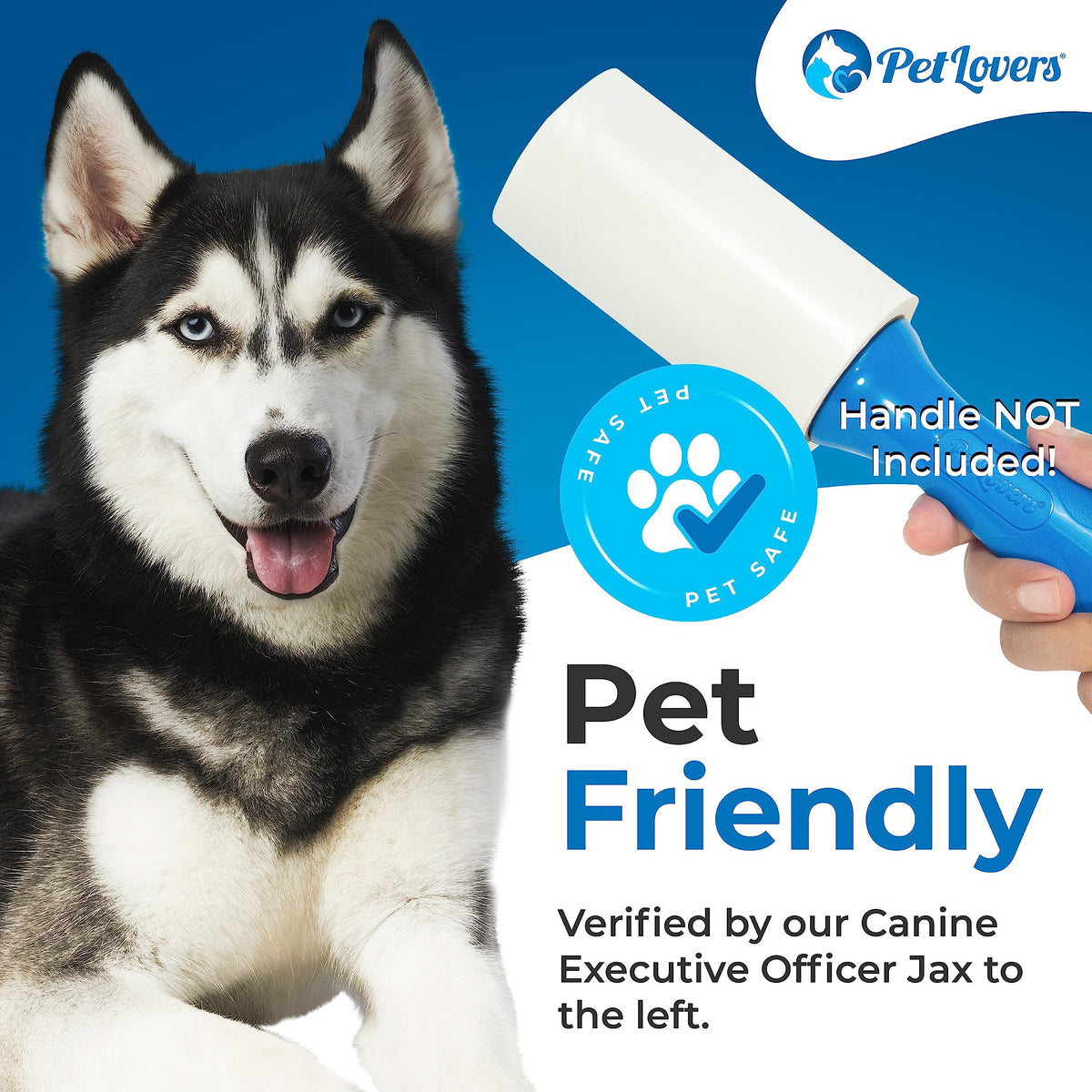 PetLovers Extra Sticky Lint Roller Mega Value Set 450 Sheets for Pet Hair Removal Dog and Cat Lint Remover 5 Pack
