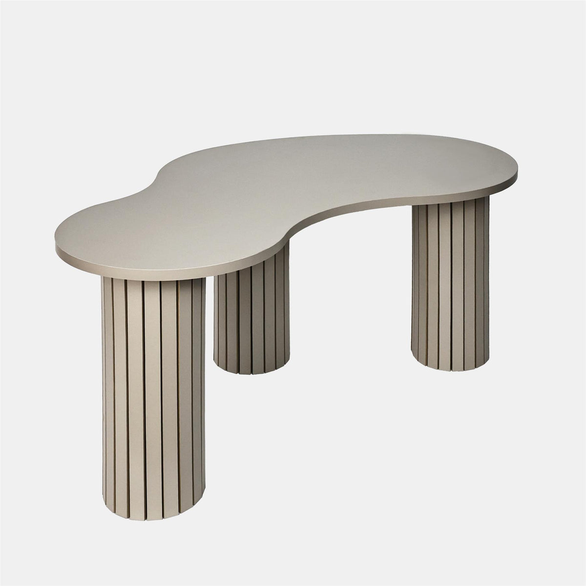 OHS Madison Coffee Table Ribbed MDF Irregular Living Room Home Decor
