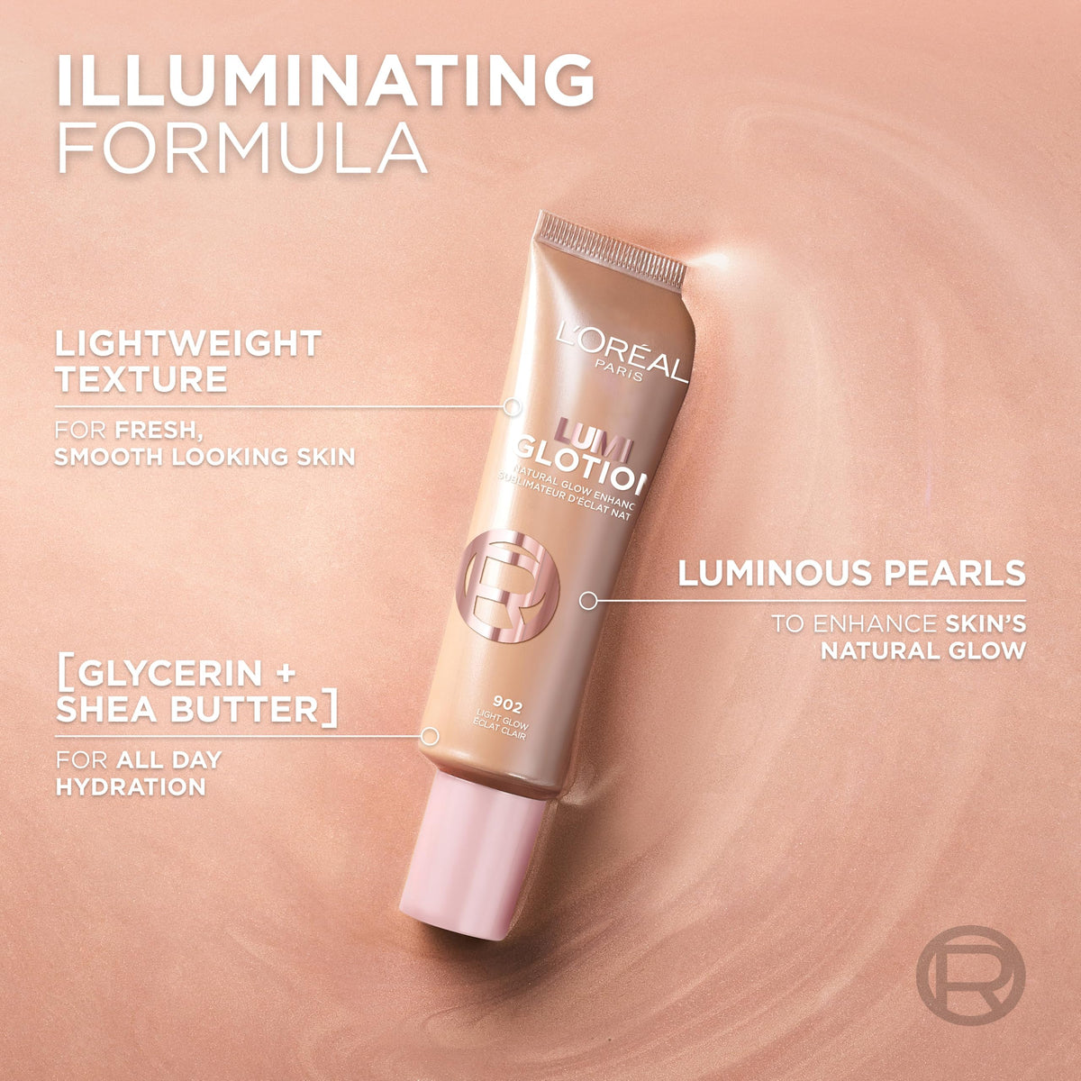 L'Oréal Paris Glow Enhancer Paradise Lumi Glotion, 903 Medium Glow 40ml
