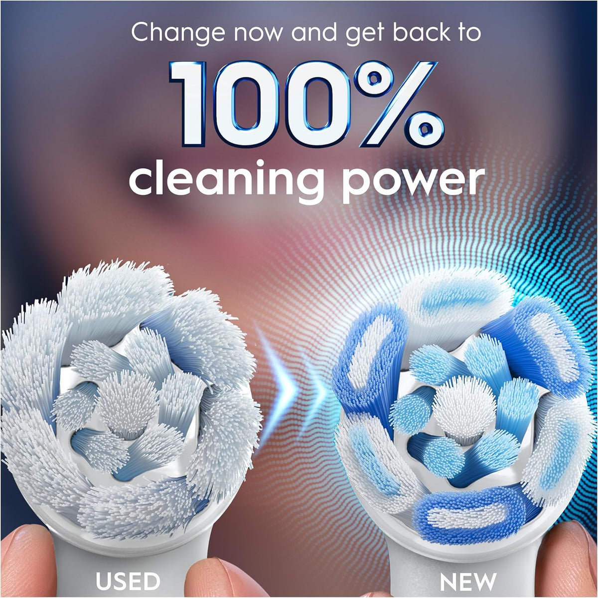 Oral-B iO Series Ultimate Clean Electric Toothbrush Brush Heads, 4 Count, White