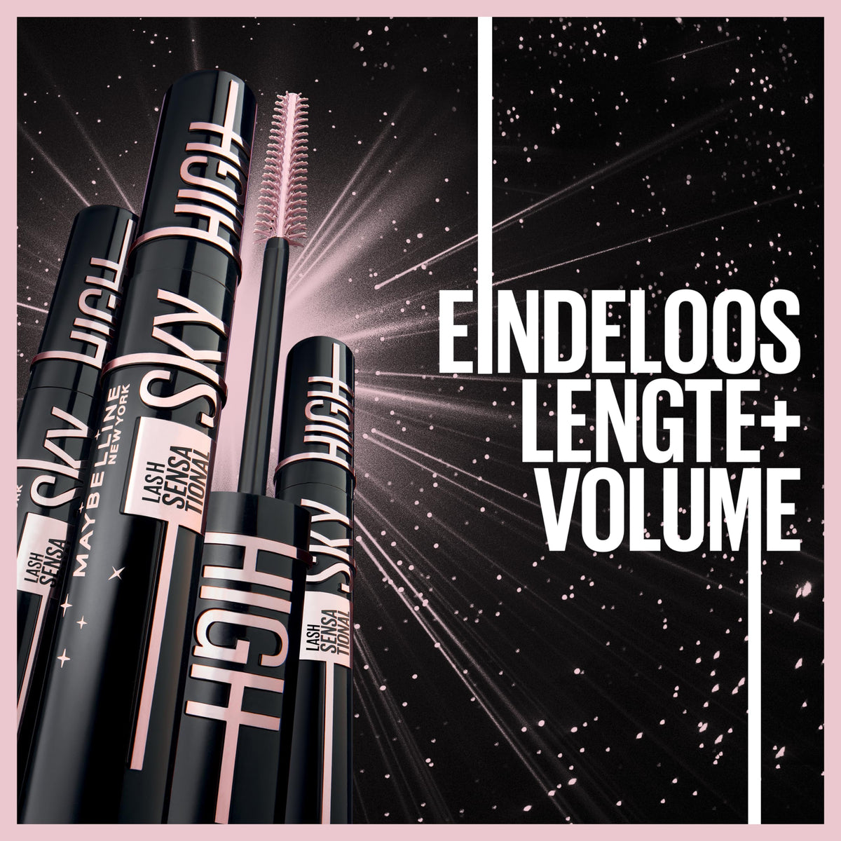 Maybelline Mascara, Lash Sensational Sky High Volumizing Thickening, Black