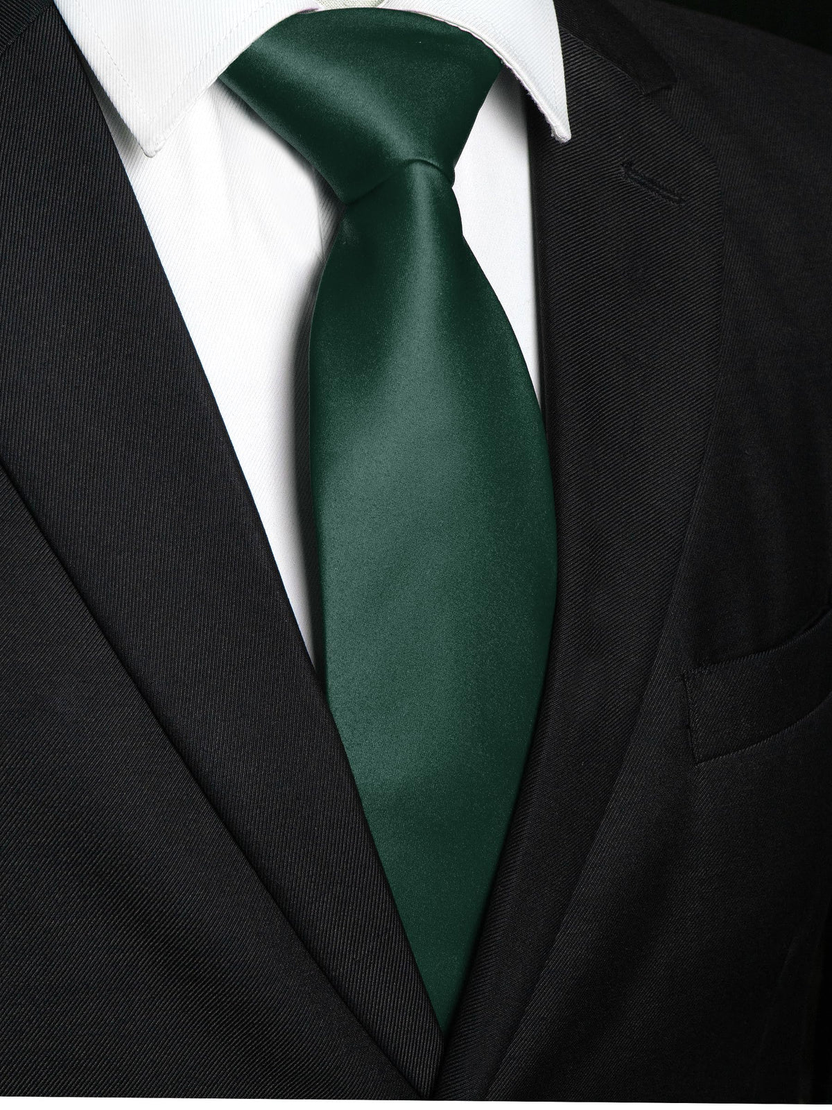 RBOCOTT Solid Color Tie Mens Necktie for Business and Wedding Party