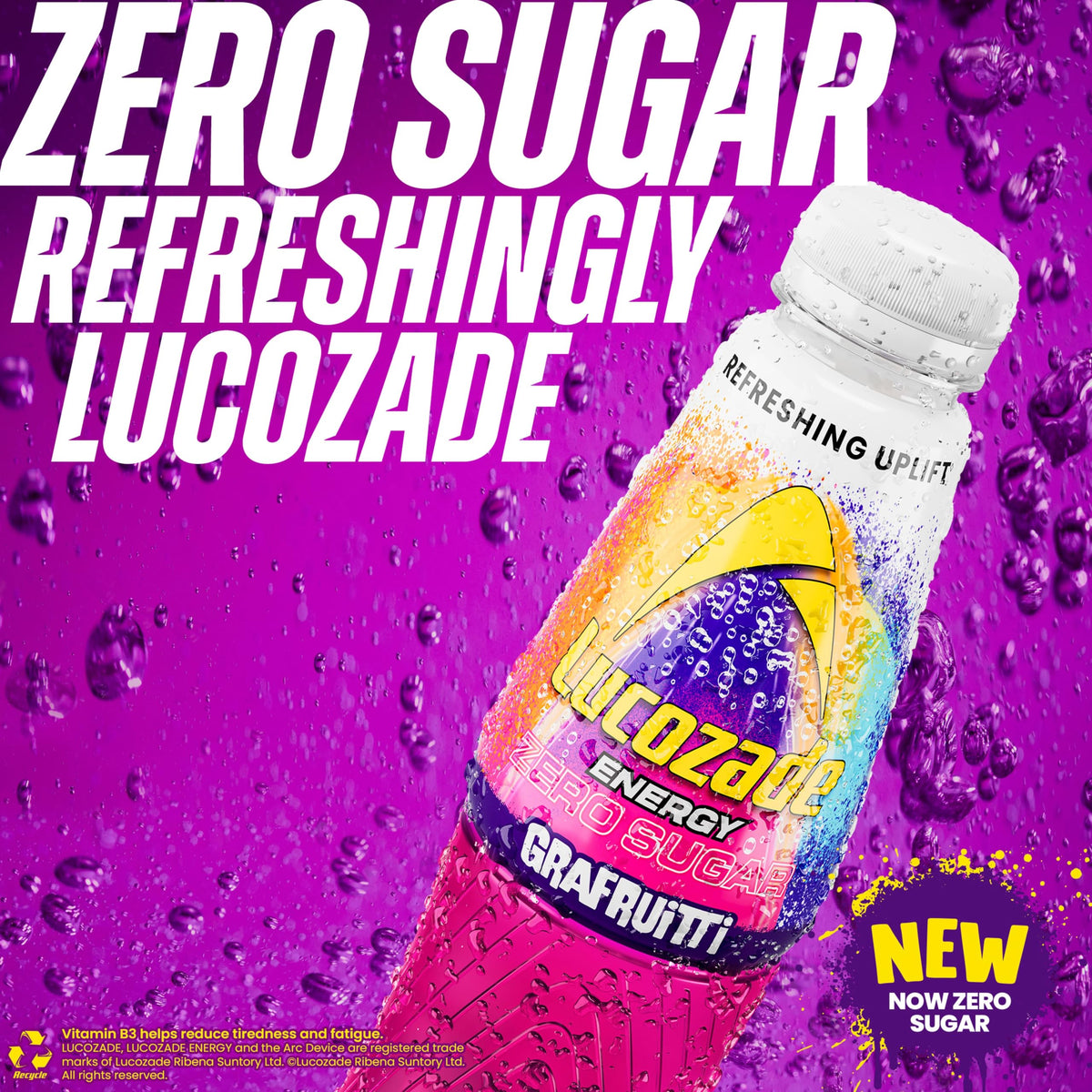 Lucozade Energy Zero Pink Lemonade 380ml (Pack of 4)