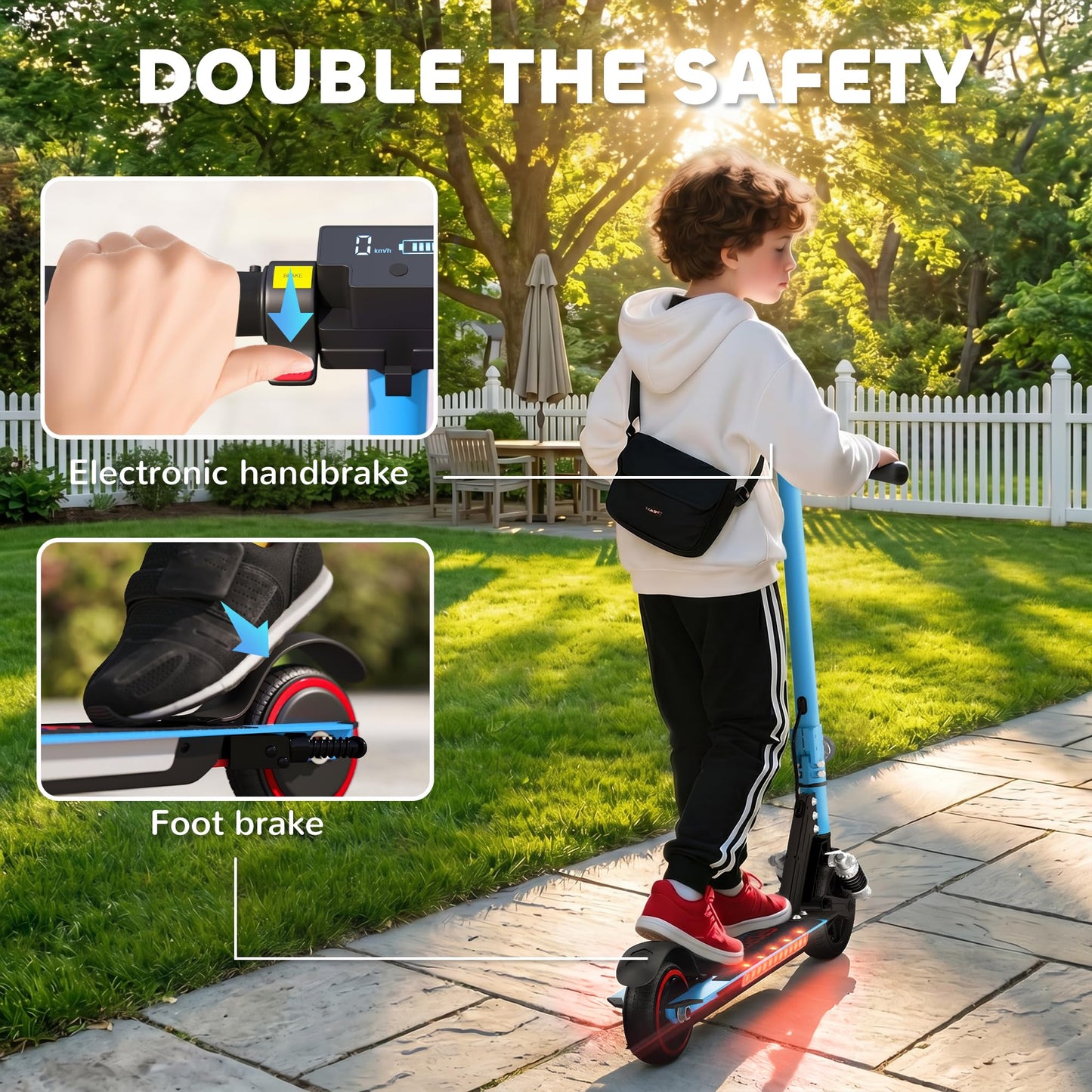 SPORTNOW Kids Electric Scooter — 150W, 14 km/h, 6 km Range, Foldable | CE Certified