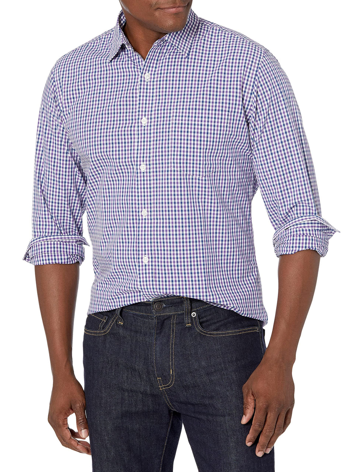 Amazon Essentials Men's Long-Sleeve Casual Poplin Shirt