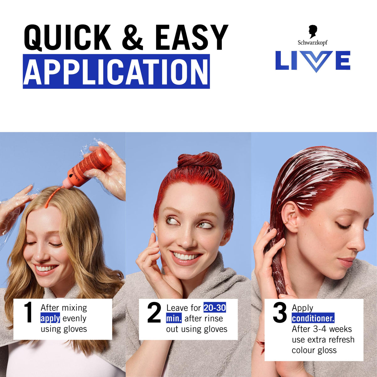 Schwarzkopf LIVE Intense Colour Hair Dye, 099 Deep Black