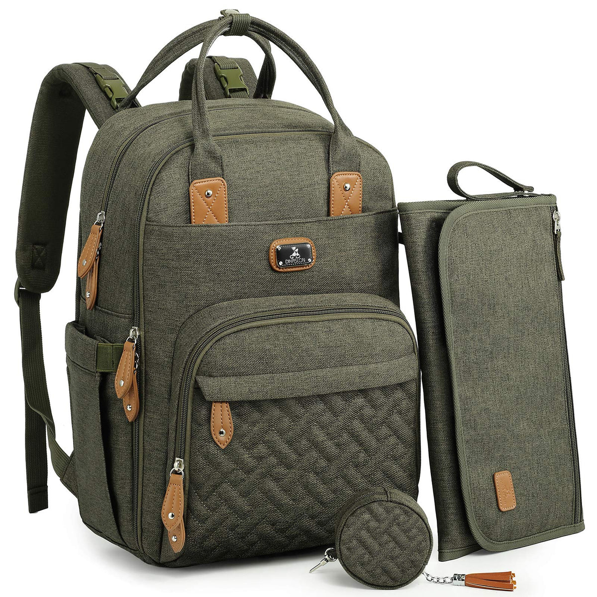 Dikaslon Baby Changing Bags Backpack, Large Baby Bag, 19 Pockets, Outdoors