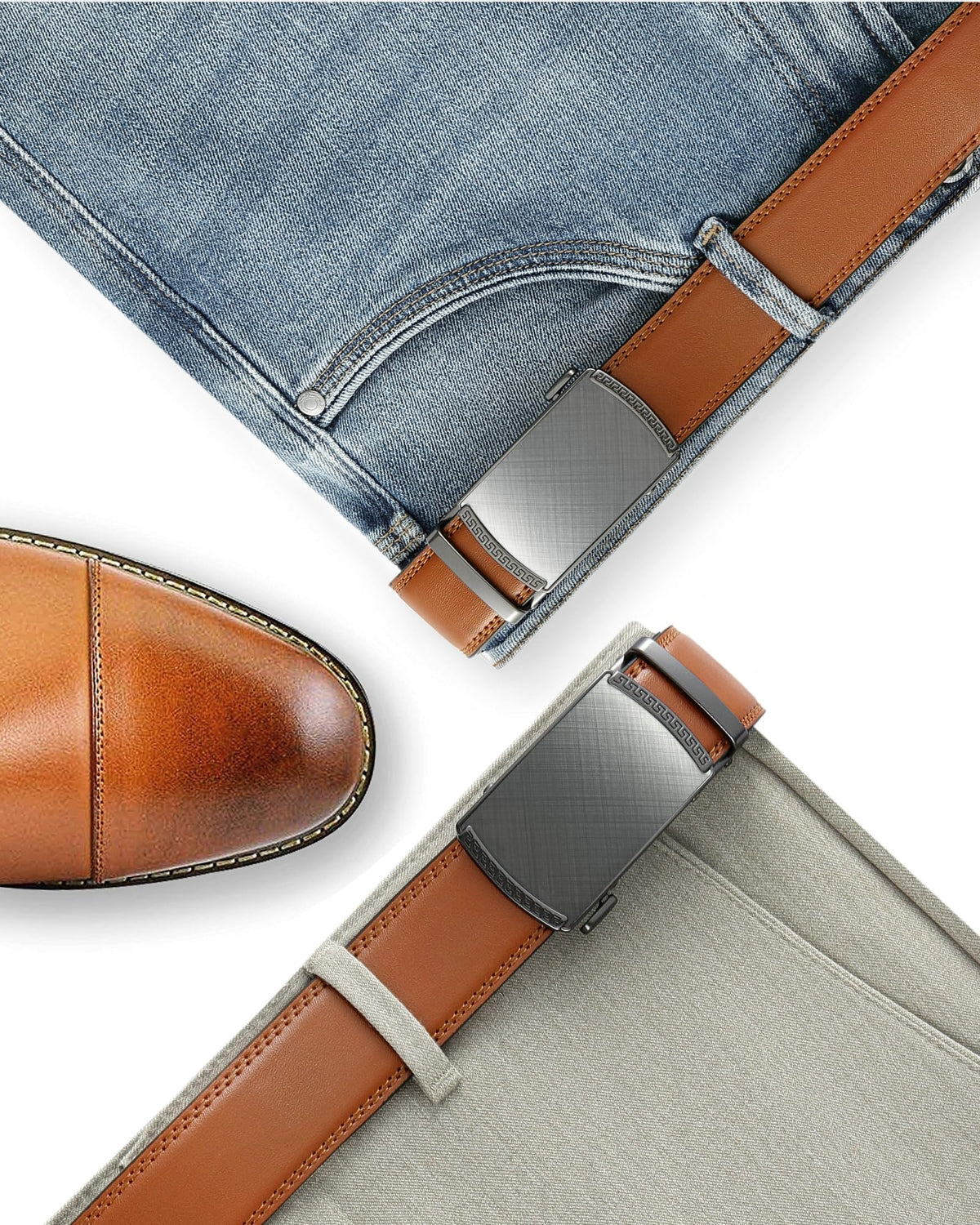 CHAOREN Belts for Men, 1 3/8" Ratchet Mens Belt Leather for Jeans, Dress