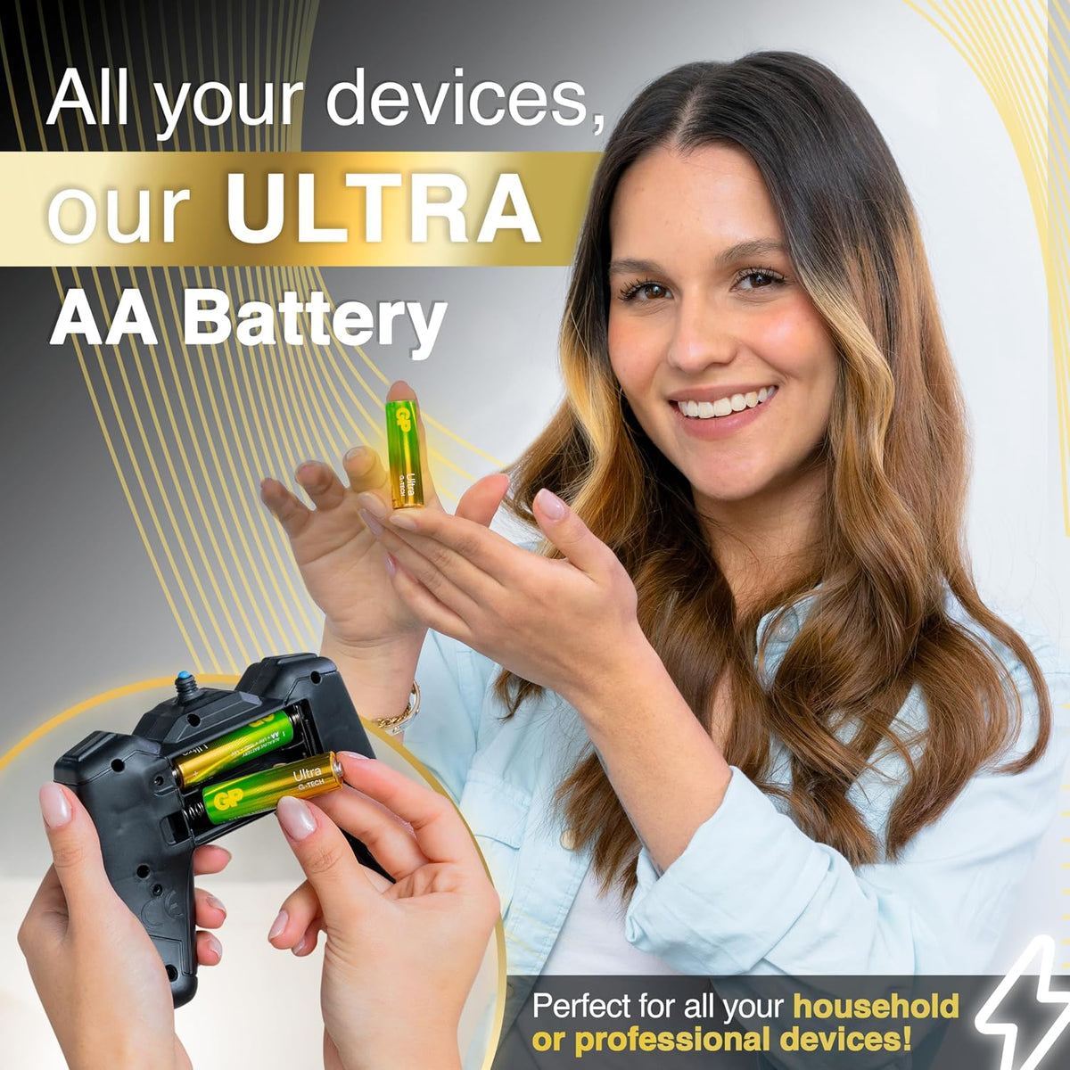 GP AA Batteries 40 Pack 1.5V Alkaline Double A 10 Yr Long Shelf Life