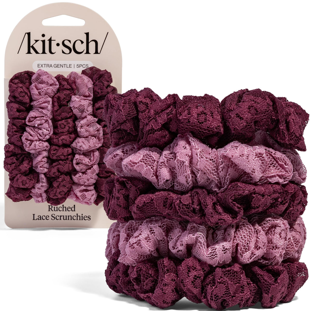 Kitsch Satin Scrunchies for Women 3pcs - Garden Bouquet