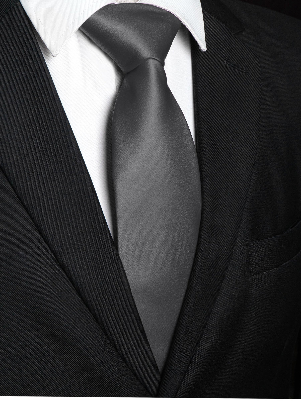RBOCOTT Solid Color Tie Mens Necktie for Business and Wedding Party