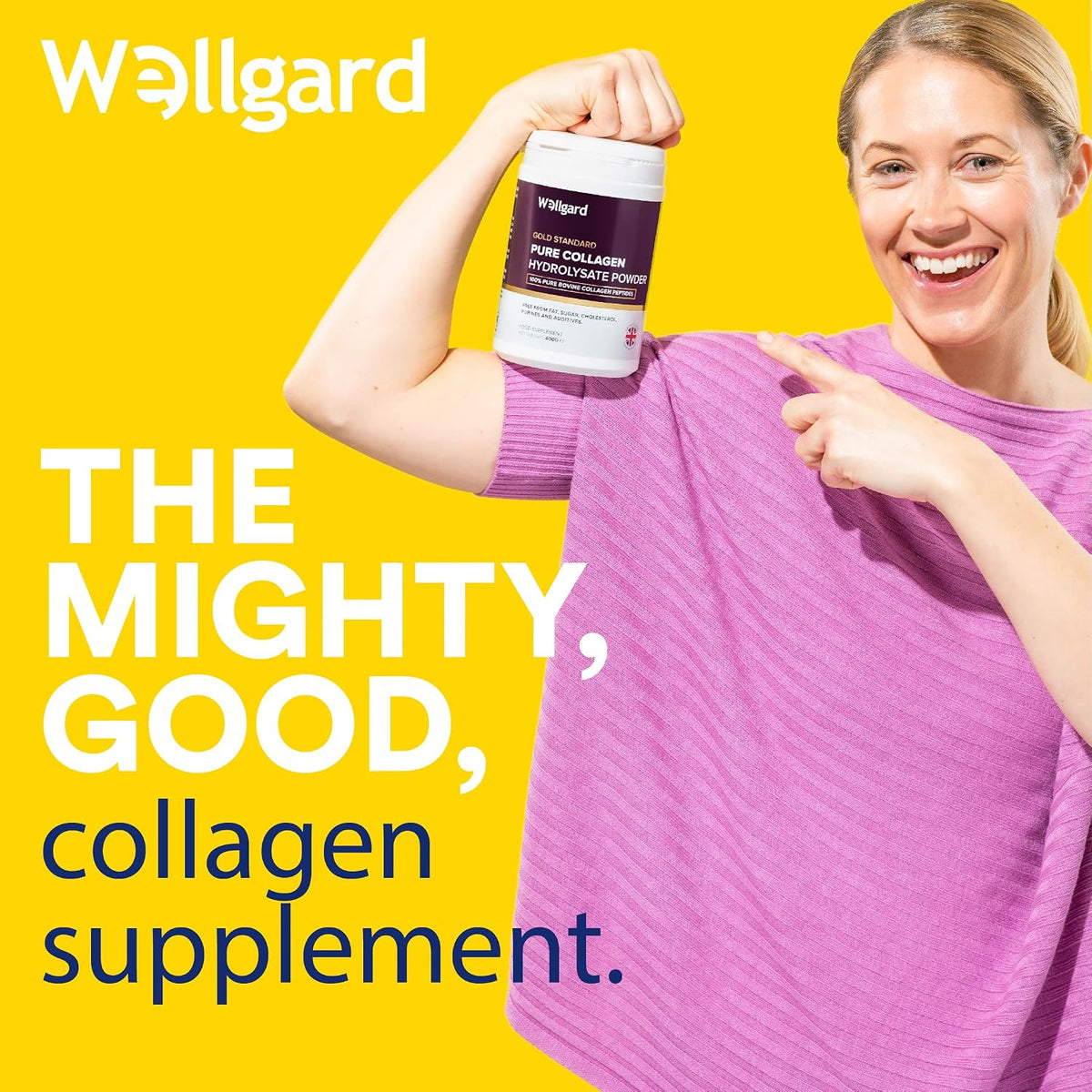Collagen Powder, Gold Standard Bovine Collagen Peptides Powder by Wellgard - High Levels of The 8 Essential Amino Acids, Collagen Supplements for Women & Men, Halal Collagen, Made in UK