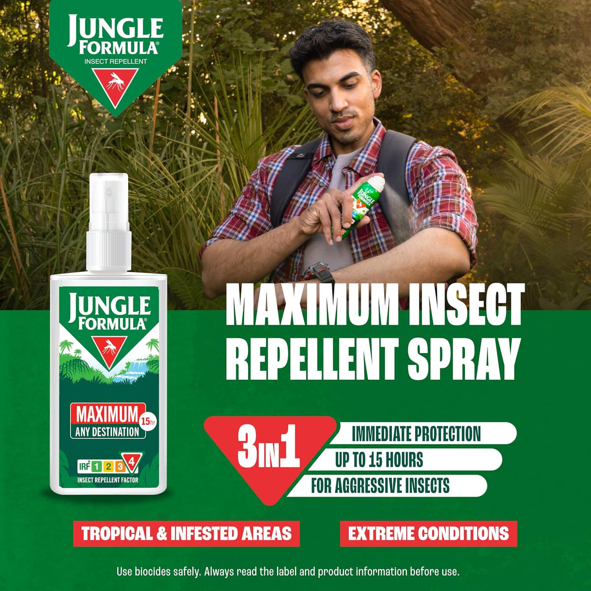 Jungle Formula Maximum 50% DEET Insect Repellent Pump Spray 90ml