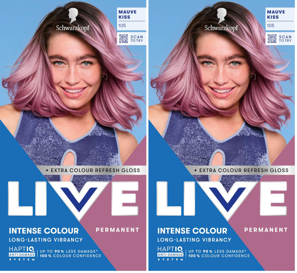 Schwarzkopf LIVE Intense Colour Hair Dye, 099 Deep Black
