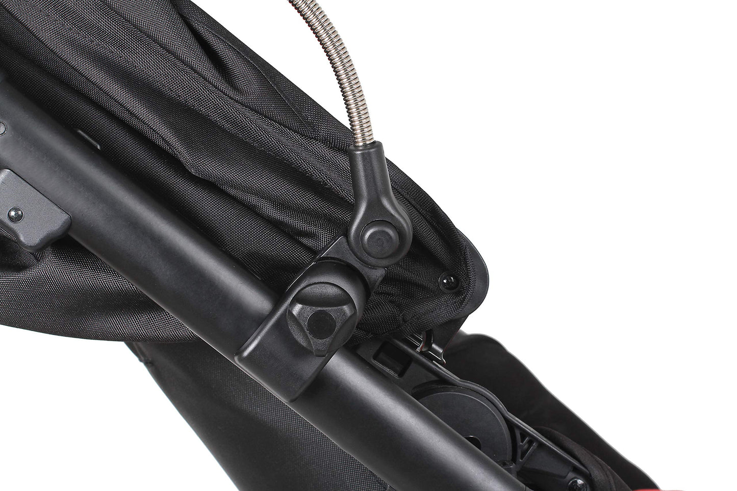 LittleLife Baby Sun Parasol UPF50+ | Universal Pushchair & Buggy Umbrella, Adjustable 360° Shade for Safe Summer Walks, Black