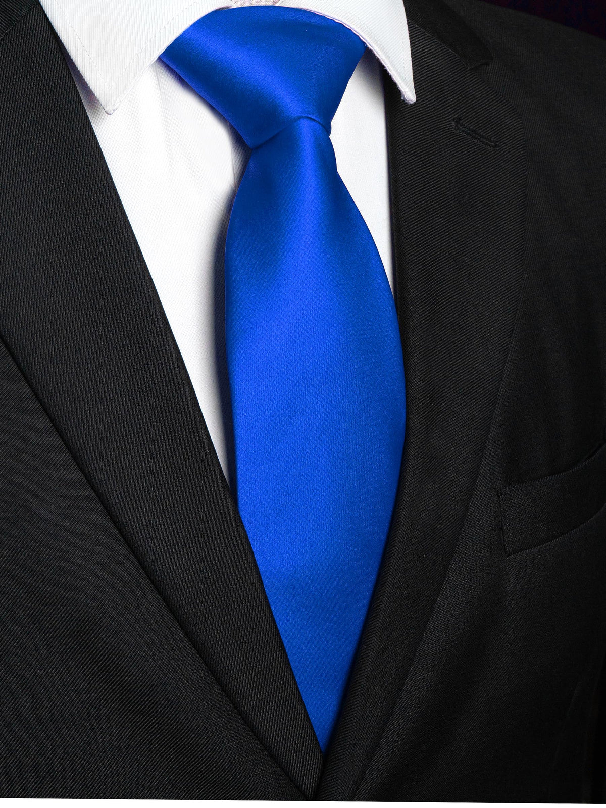RBOCOTT Solid Color Tie Mens Necktie for Business and Wedding Party