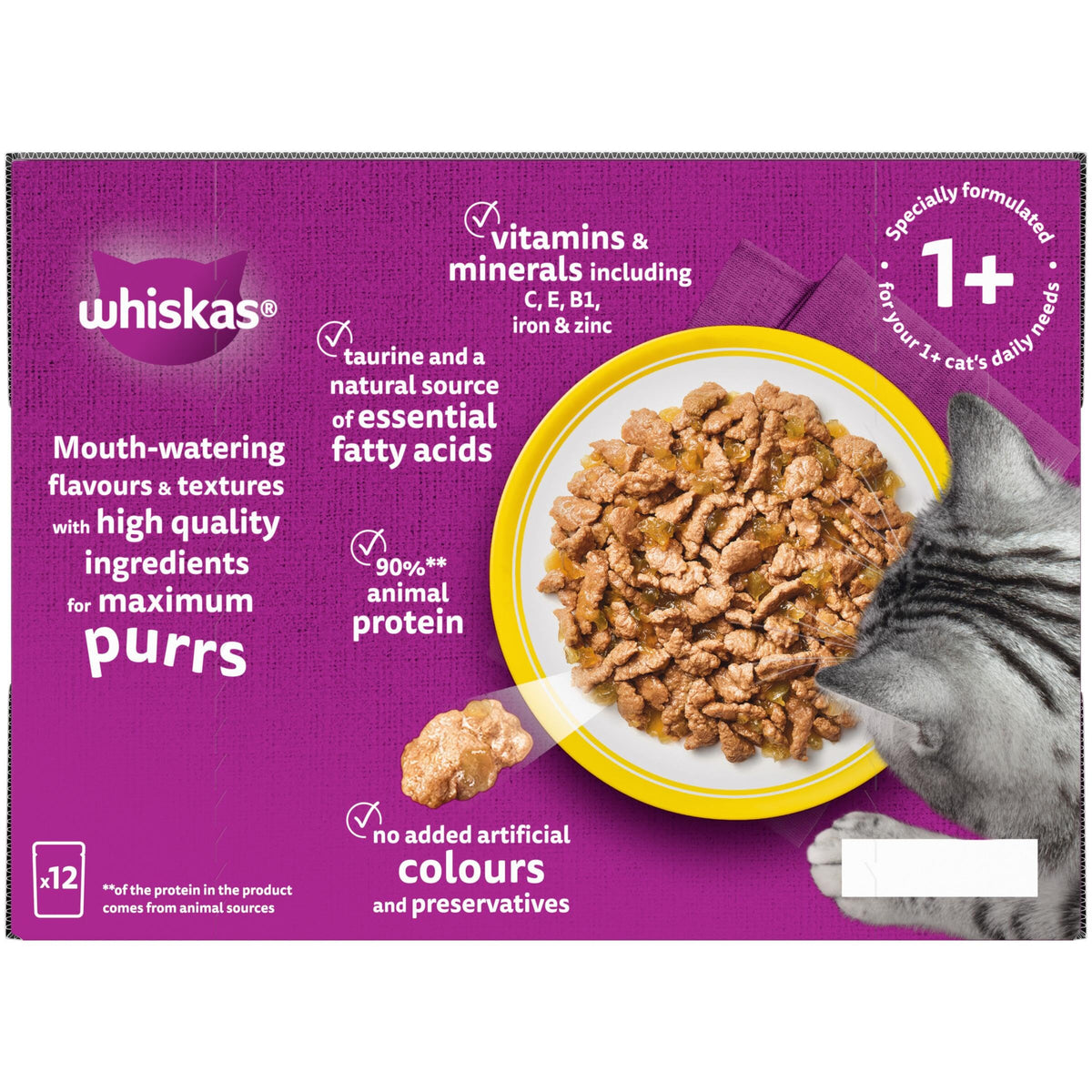 WHISKAS Adult Wet Cat Food in Jelly 40x85g Fish Favourites