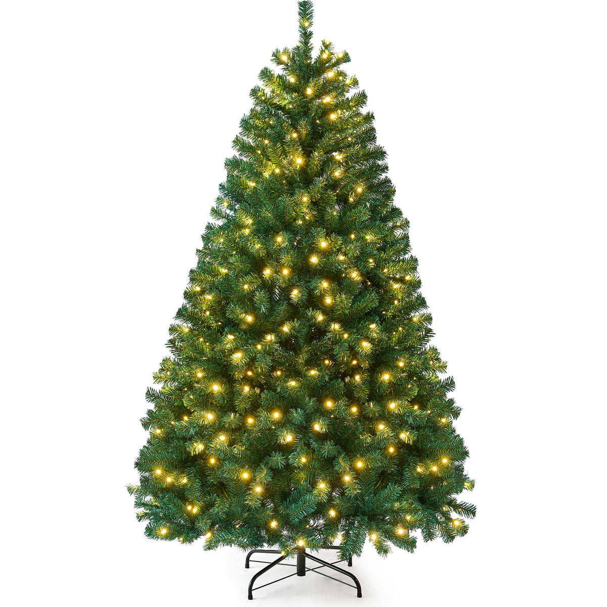 7ft Premium Christmas Tree 1432 Branch Tips Green Xmas Trees Bushy Artificial Christmas Tree Pine Tree with Metal Stand Easy to Assemble Realistic Spruce Branches Christmas Tree for Indoor and Outdoor