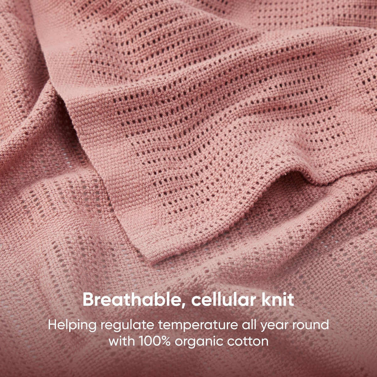 Bloomsbury Mill - Cellular Blankets Baby - 100% Organic Cotton - 2 Pack - Cloud - White - Newborn Essentials - Soft Breathable Baby Blankets for Pram, Cot, Moses Basket - 75x95cm