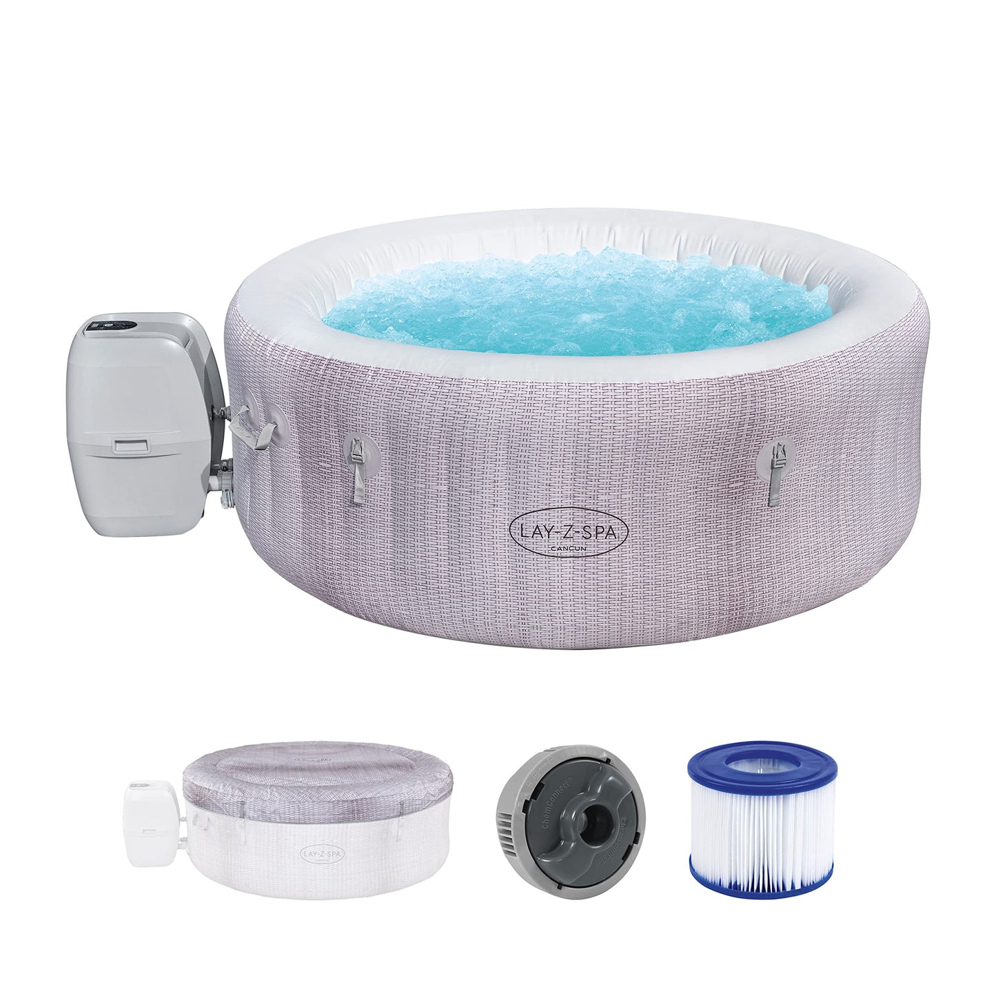 Lay-Z-Spa Boracay Smart Signature AirJet Inflatable Hot Tub with App-Control 2-4 person