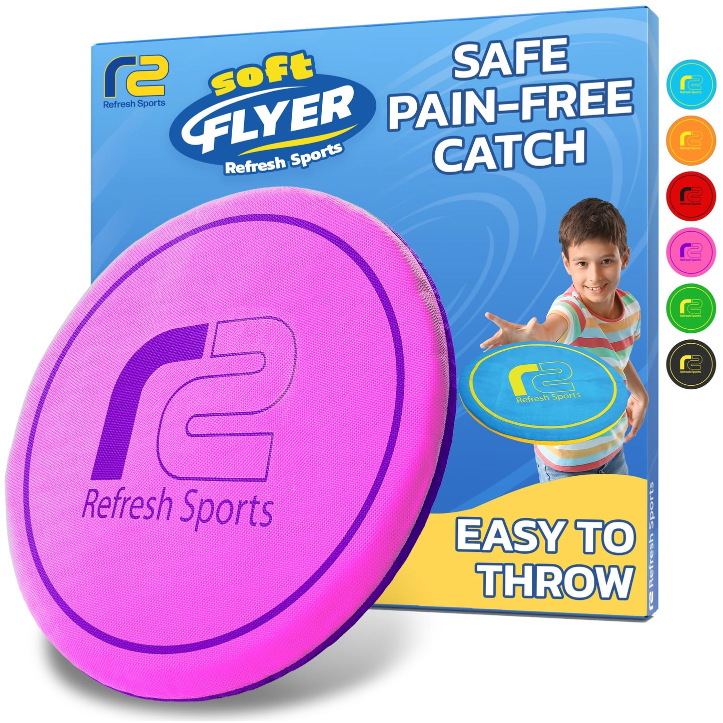 Soft Disc Flying Toy - Doesn't Hurt to Catch - Flying Disc Outdoor Toys For Kids - Easy to Learn Flying Toy - Best Boys Toys For Kids Outdoor - Gifts for Boys & Girls 3 4 5 6 7 8 9 10 11 12 13+