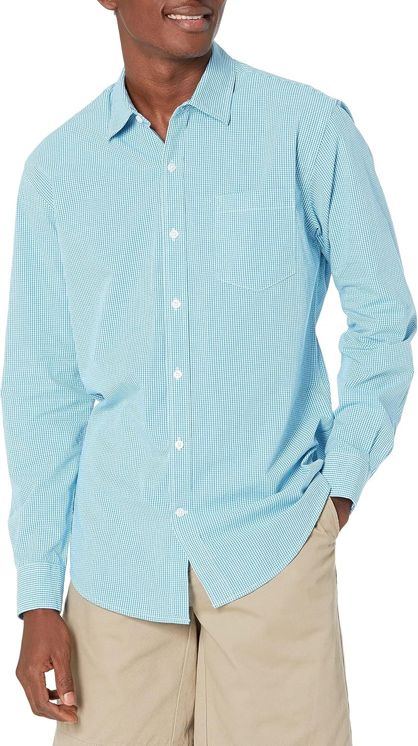 Amazon Essentials Men's Long-Sleeve Casual Poplin Shirt