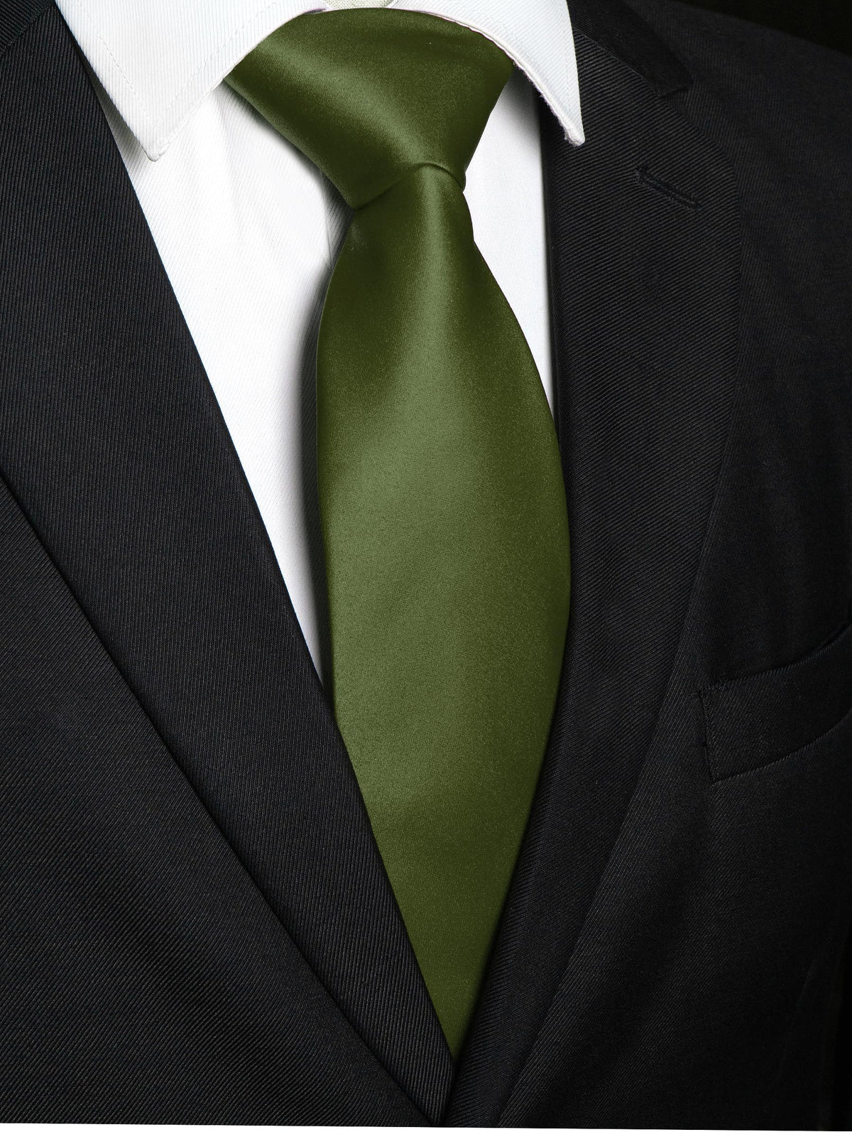 RBOCOTT Solid Color Tie Mens Necktie for Business and Wedding Party