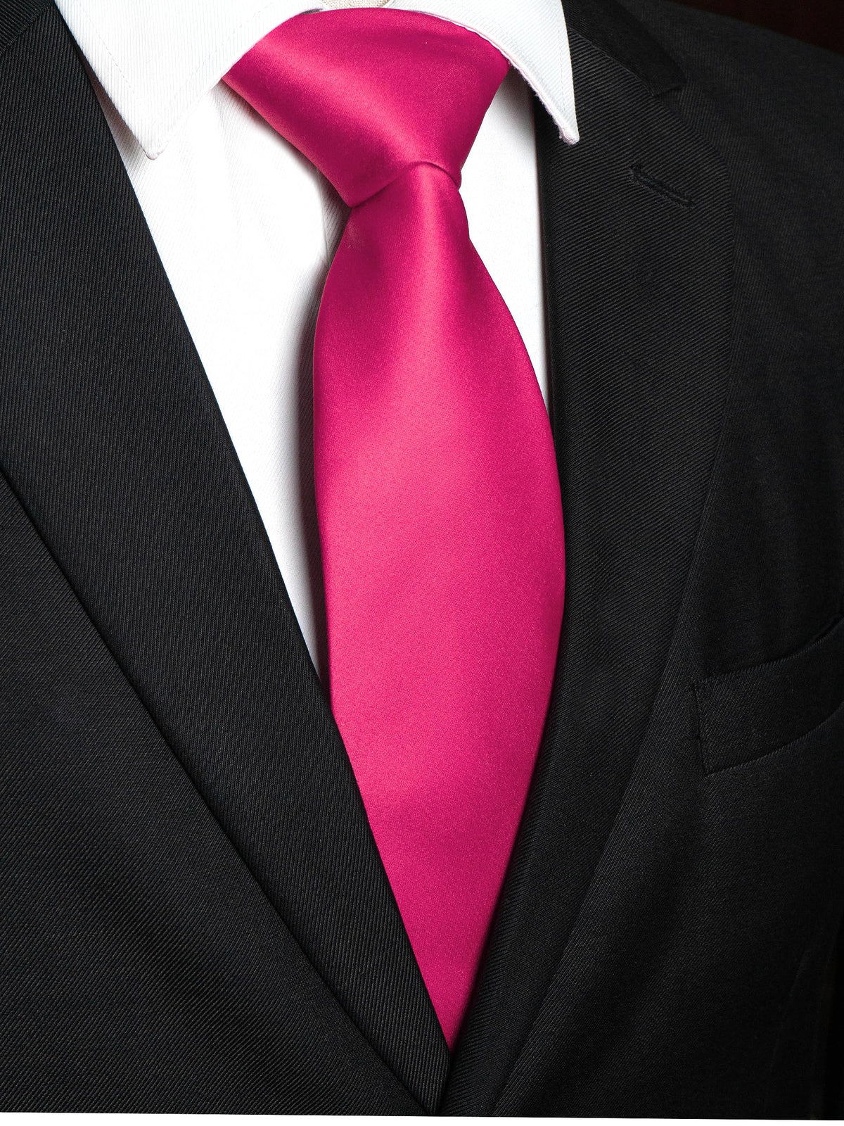 RBOCOTT Solid Color Tie Mens Necktie for Business and Wedding Party