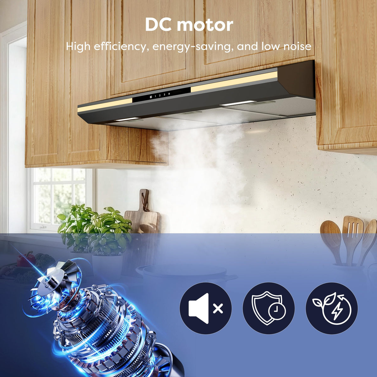 CIARRA CBPHW01 Portable Desktop Cooker Hood Recirculating 2 Speeds White