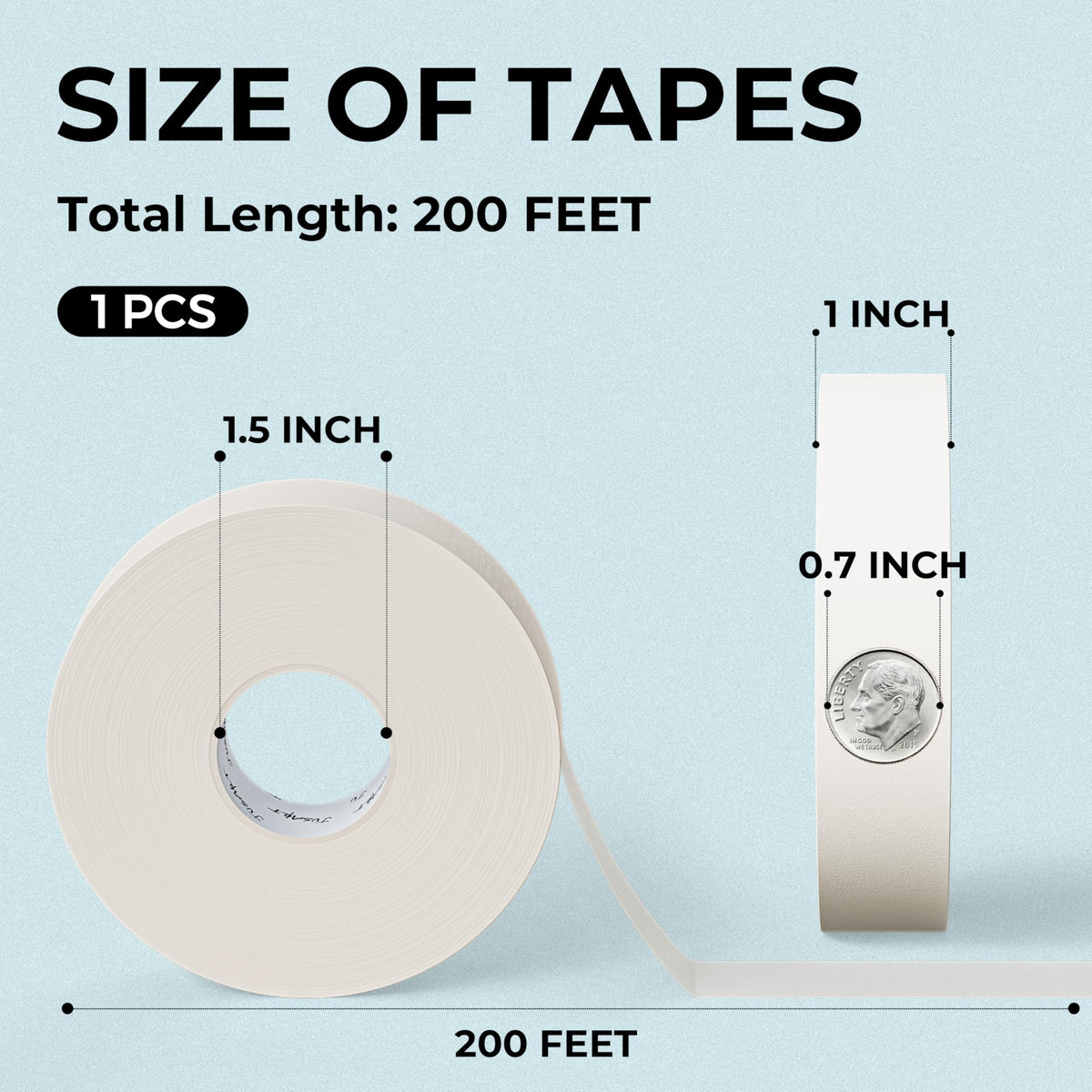 JusArt Artist Tape for Watercolor Paper, 1/2 inch Wide 200FT Long