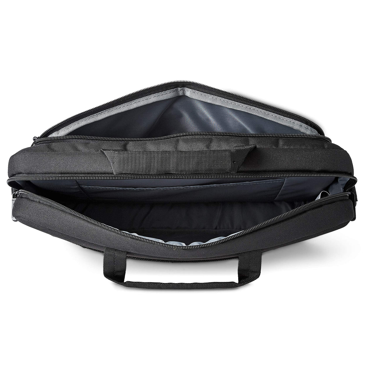 Amazon Basics Compact Laptop Shoulder Bag Carrying case with Accessory Storage Pockets (14 inch - 35.6 cm) Black, 3-Pack