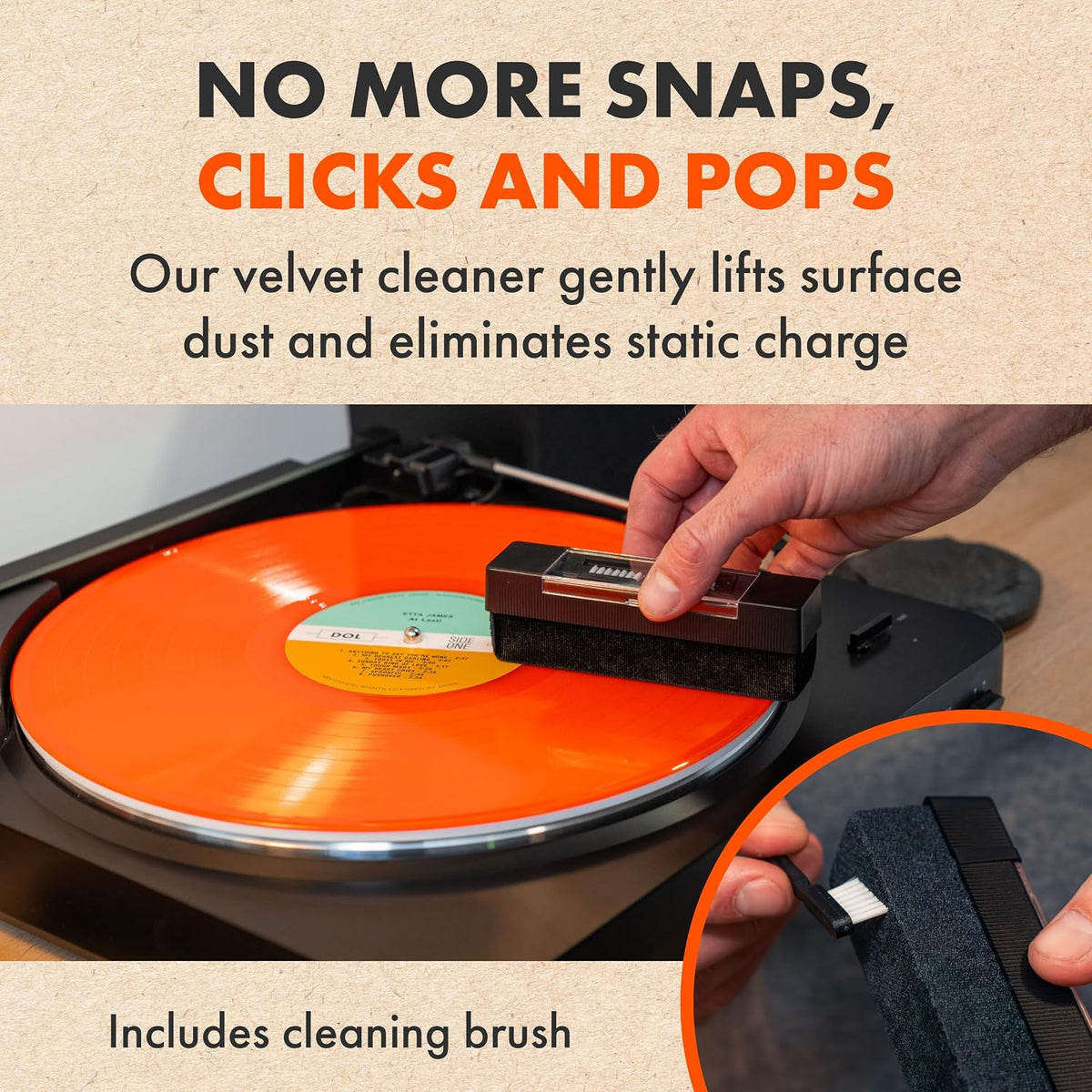 SPINCARE Vinyl Record Cleaner Kit | 5-in-1 Essentials Vinyl Cleaning Set