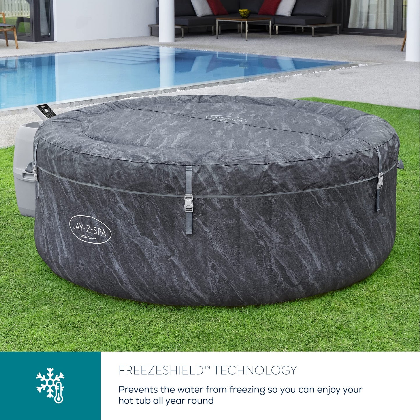 Lay-Z-Spa Boracay Smart Signature AirJet Inflatable Hot Tub with App-Control 2-4 person