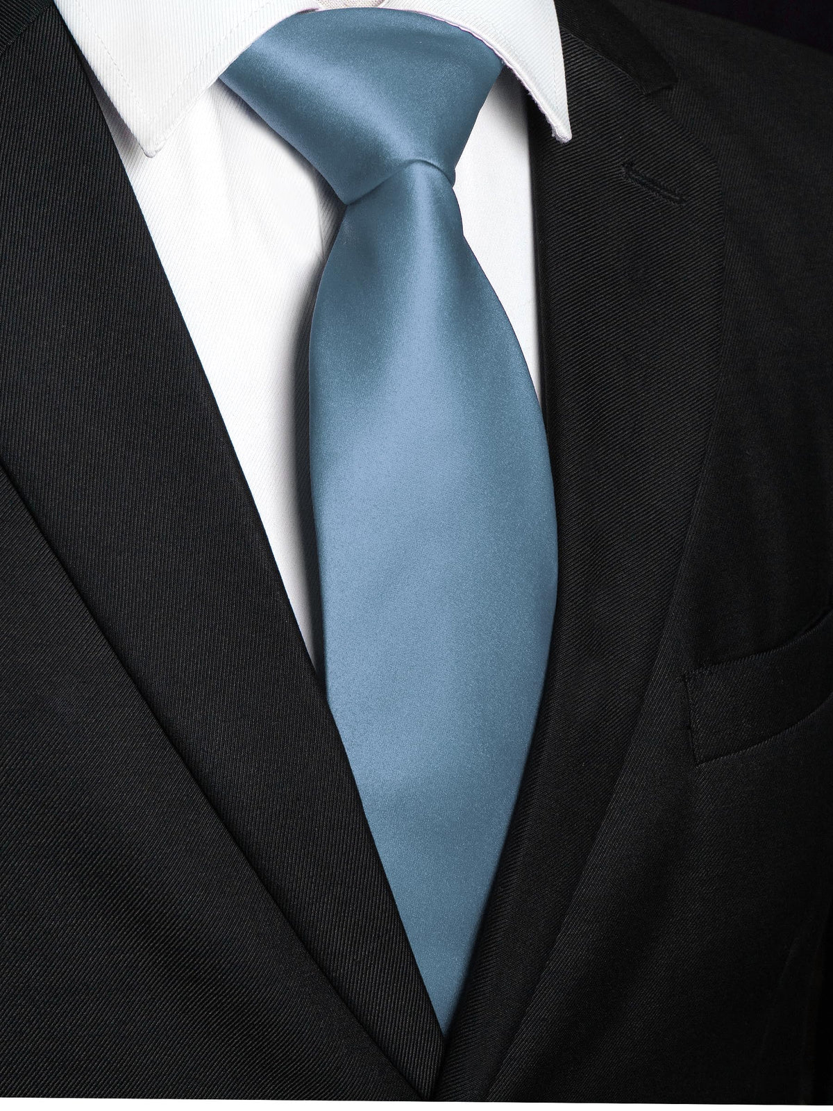 RBOCOTT Solid Color Tie Mens Necktie for Business and Wedding Party
