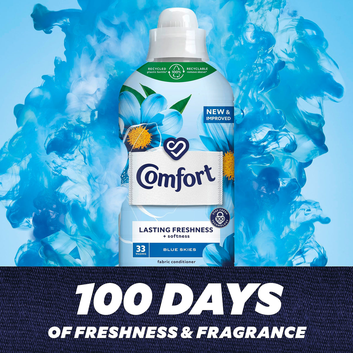 Comfort Perfume Creations Passion Bloom Fabric Conditioner Motion-Activated Fragrance Technology 100 Days of Freshness 30 washes (900 ml)